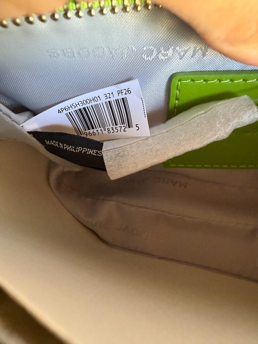 NWT Authentic Marc Jacobs Leather Lucky Charm Green Bag - Picture 6 of 16
